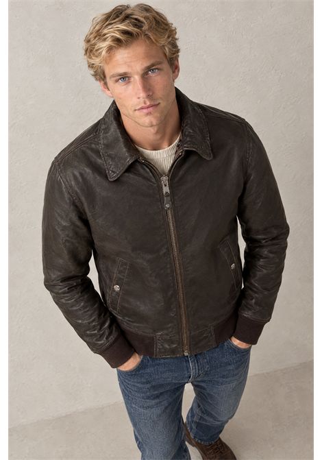 Schott NYC Giubbotto Pilota in Pelle di Bufalo Marrone Scuro Uomo SCHOTT N.Y.C | Giubbotti | LC930DOXDDARK BROWN